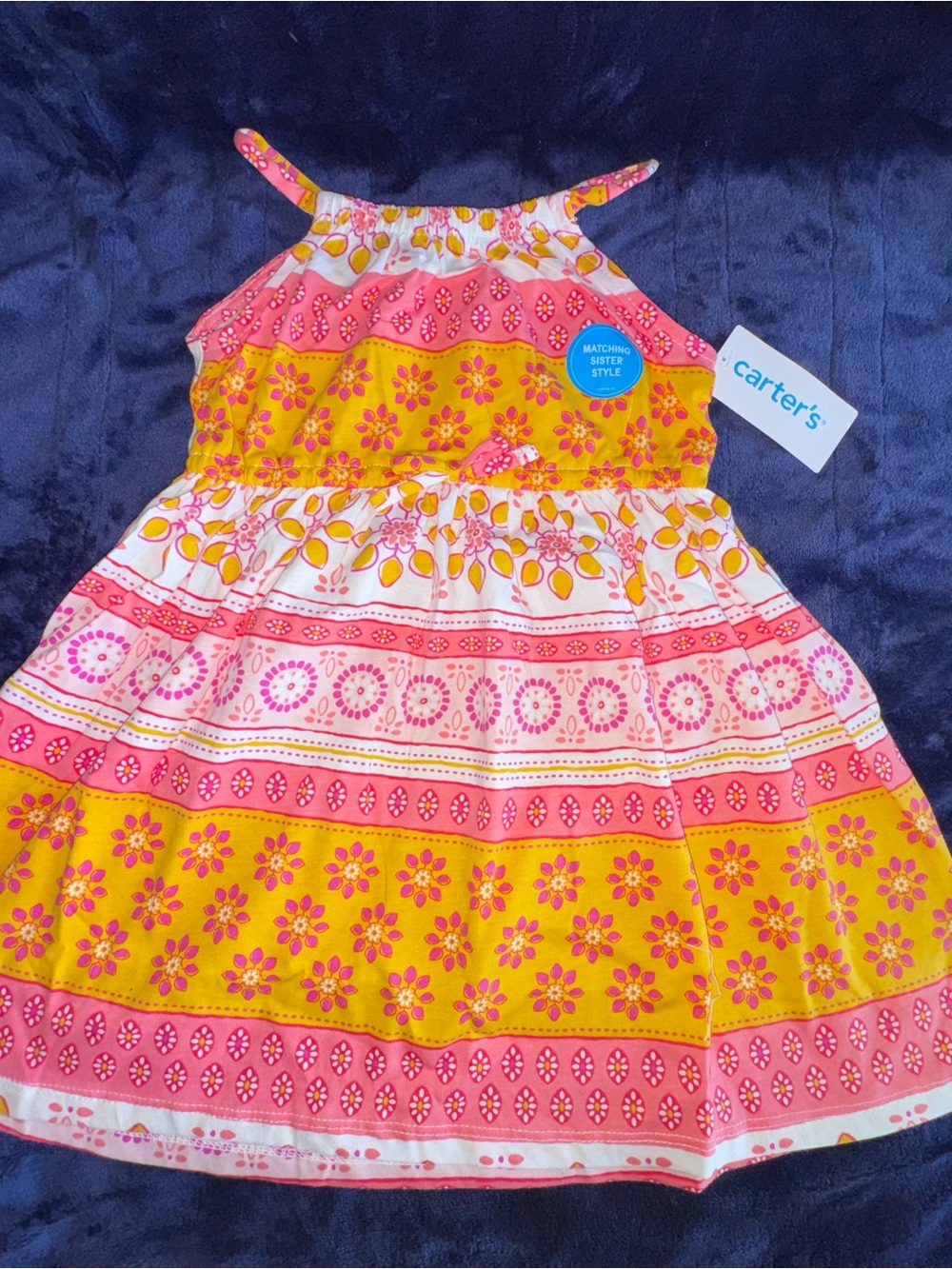 Carter's Yellow, Pink & White Floral Tiered Sundress